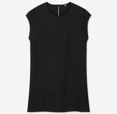 美品 UNIQLO ユニクロ チュニック パフスリーブ 黒 胸ポケット