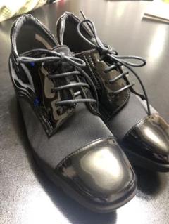 Hills Avenue エナメルレースアップシューズ 黒 23cm