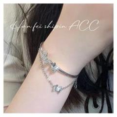 449 ワンポイント ブレスレット シルバー かわいい 大人 デート