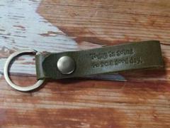 本革 ヌメ革 ベルトループ キーホルダー キーリング No.342レザークラフト