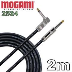 MOGAMI 2524 片側L型 2m ギター ベース シールド