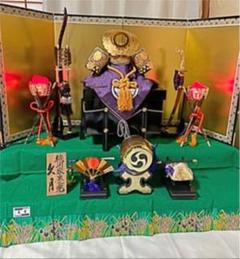 【久月 徳川家康之兜 飾り棚】