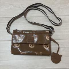PAUL & JOE ショルダーバッグ　茶　ヌネット　猫　斜め掛けポール&ジョー