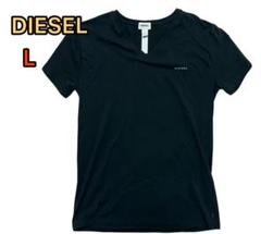 DIESEL ブラック Tシャツ L ディーゼル 希少 服 y2k Vネック