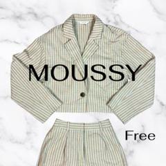 美品✨【MOUSSY】キレイめセットアップ　チェック　ショート丈　オレンジ系　F