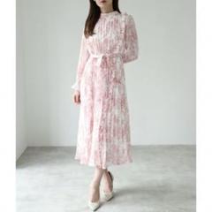 【新品】トッコ クローゼット りぼん付きフリルトワルドジュイプリーツワンピース