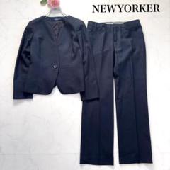 New Yorkerパンツスーツセットアップル上下 2025年最新】NEWYORKER レディース ビジネス パンツスーツ上下の