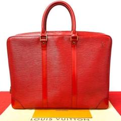 極 美品 保存袋付き ヴィトン ルイヴィトン エピ ビジネスバッグ ハンドバッグ