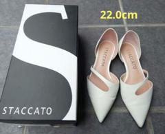 未使用！STACCATO メタリックゴールド フラットシューズ 2025年最新】スタッカート ソールヒール形：フラット レディース