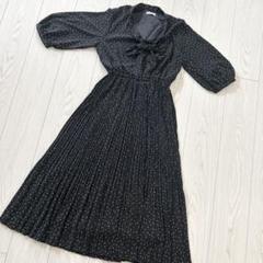 グラシア　ドットフレアワンピース　M