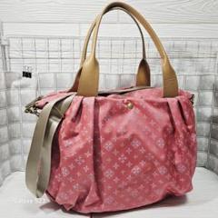 未使用級♥ ラシット ショルダーバッグ 2way 総柄 ピンク