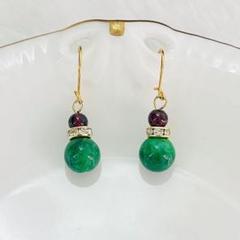 ANTONINI グリーンジェイド(翡翠)xゴールドピアス ANTONINI グリーンジェイド(翡翠)xゴールドピアス