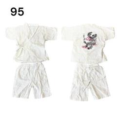 美品 95cm 男の子 甚平 鳳凰 ストライプ 夏祭り 花火 旅行 保育園