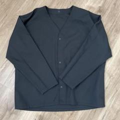 【美品】MUJI LABO 汚れが落ちやすいノーカラージャケット グレー 美品】MUJI LABO 汚れが落ちやすいノーカラージャケット グレー