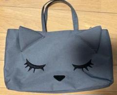 猫の顔デザイン ハンドバッグ グレー