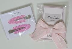 DIOR ヘアクリップ2個セット　ディオールノベルティ　おまけミニ香水