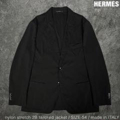 HERMES ナイロン ストレッチ テーラード ジャケット エルメス HERMES - 極美品 エルメス HERMES ジャケット テーラード