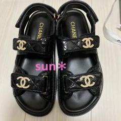 CHANEL フットベッドサンダル 新作 37 - メルカリ
