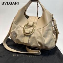 l84【極美品】ブルガリ　チャンドラ　サークルロゴ　レザー　2wayショルダー