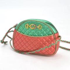 贅沢品 グッチ GUCCI Y.OA ラミネート レッド ショルダーバッグ バッグ