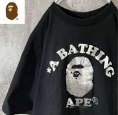 [大人気]　アベイシングエイプ　Tシャツ　プリント◎　カレッジロゴ　存在感　大猿