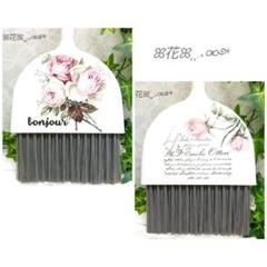 デコパージュ ꔛ‬ꕤ インテリア雑貨♡スリムほうき♡薔薇♡ピンク♡リメイク