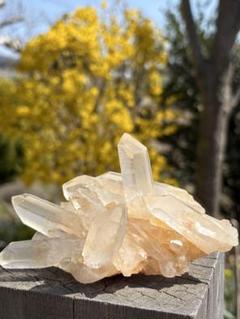 レア　❤️オレンジ色　透明感良く　はいパワー　極みの逸品　クラスター　水晶