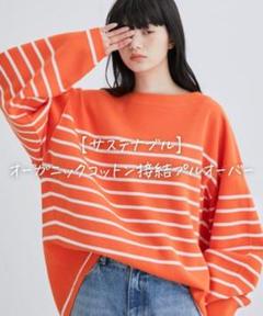 ☆美品◆アダムエロペ◆ 【サステナブル】オーガニックコットン接結プルオーバー