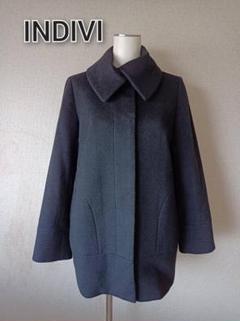 INDIVI(インディヴィ) カシミヤ混 ロングコート INDIVI - 新品 INDIVI カシミヤコート カシミヤ100 インディヴィ