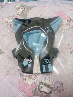 ぬい服 10cm 猫耳パーカー ブルー 青 ぬいぐるみ 新品のサムネイル