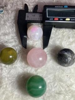 天然石 ルース 5個セット　スフィア　水晶　クリスタル　Ｂ