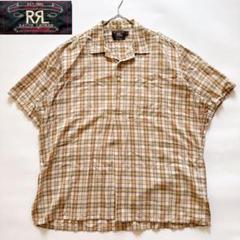 三つ星✨RRL オープンカラーシャツ 木村拓哉 マドラスチェック XL