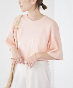 PLAGE ピンク ニット 半袖　美品 ピンク サマーニット 半袖 ニット Tシャツ カラートップス