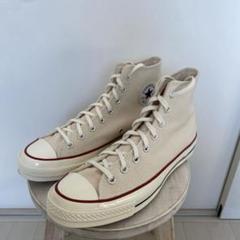 converse   CT70   チャックテイラー　生成り　25.5㎝ 数量限定】CT70 LEATHER（レザー） BLACK Zipper Heel HI CUT