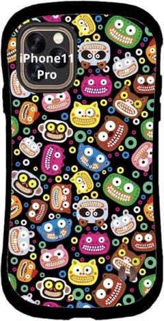 iPhone 11 Pro対応 ブラック かわいい キャラクター スマホケース