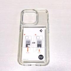 iPhone13Proケース カード 1枚入り クリア 手帳型 収納ケース