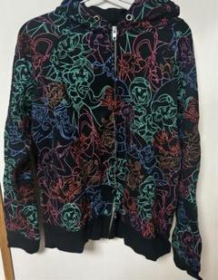 最終値下げアラジン　ジーニー総柄パーカー　Lサイズ