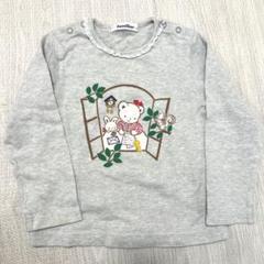 familiar ファミリア⭐︎グレー 長袖カットソー ロンT 超美品】ファミリア 長袖Tシャツ カットソー ボーダーグレー
