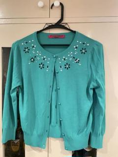 DOLLY GIRL by ANNA SUI カーディガン ターコイズ　S