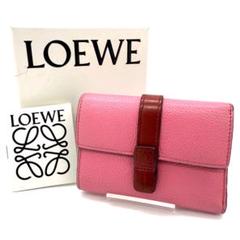 ★箱付き★LOEWE ロエベ バーティカルウォレット バイカラー ワイルドローズ