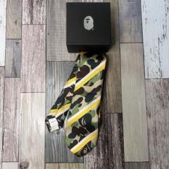 Mr.BATHING APE エイプ カモフラ 迷彩 シルクネクタイ 日本製 Mr.BATHING APE エイプ カモフラ 迷彩 シルクネクタイ 日本製