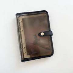 早い者勝ち　韓国　貯金　アクリルバインダー　カバー　A6 pvc ブラック　水色 早い者勝ち 韓国 貯金 アクリルバインダー カバー A6 pvc