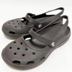 美品✨crocs クロックス サンダル カリン ストラップ 黒 W7 廃盤
