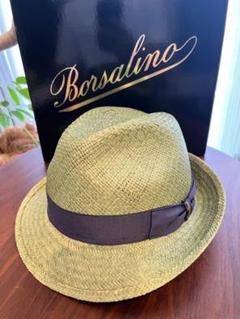 Borsalino ボルサリーノ パナマハット 麦わら帽子 グリーン 58