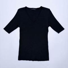【Ballsey】ボールジィ 半袖 リブ Tシャツ TOMORROWLAND 黒のサムネイル