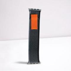 ナイロン製 Apple Watch バンド グレーとオレンジ