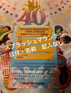 ディズニーランド チャレンジャー証明書 スプラッシュマウンテン 等4種類セット ディズニーランド 未来のチャレンジャー証明書 スプラッシュ