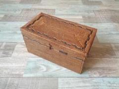 アウトレット品●長方形ケース●フタ付●柄入●アタ●バリ島●1341.4