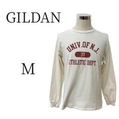 ★美品 GILDAN ギルダン アイボリー 長袖 Tシャツ・カットソー M