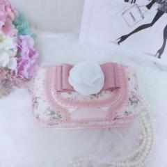 小花柄ウェットティッシュケース　ピンク